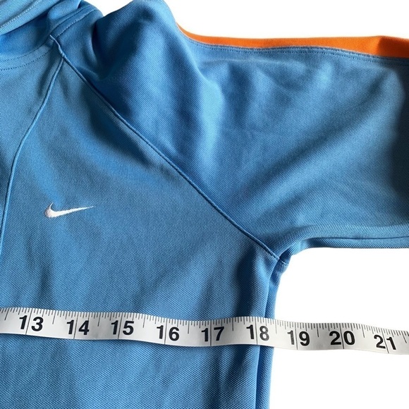 Vtg Y2K 90s Nike silver tag track jacket blue orange retro size medium - Picture 3 of 4